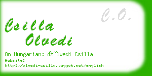 csilla olvedi business card